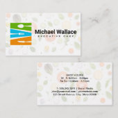 Logo alimentaire en argent | Carte de visite de lé (Devant / Derrière)