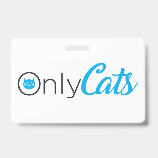 logo, alleen katten, schattig, grappig badge (Front)