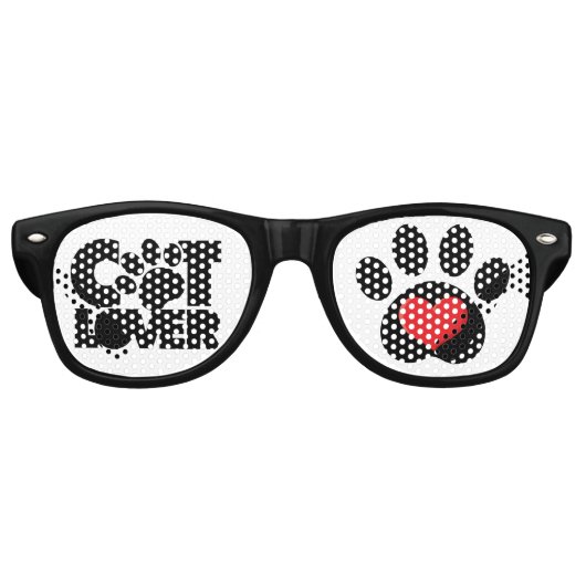 Logo Amoureux des chats Lunettes de soleil rétros (Devant)