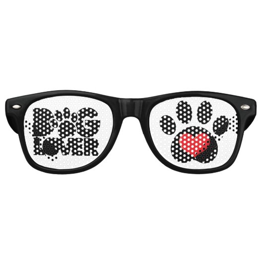 Logo Amoureux des chiens Lunettes de soleil rétros (Devant)