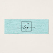 Logo Aqua bleu lin logo QR étalon d'oreille carte  (Devant)