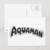 Logo Aquaman Grunge Black Briefkaart (Voorkant / Achterkant)