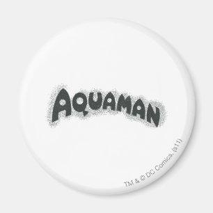 Logo Aquaman Grunge Black Magneet