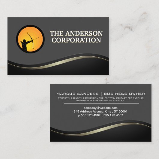 Logo Archer | Carte de visite de construction (Devant / Derrière)