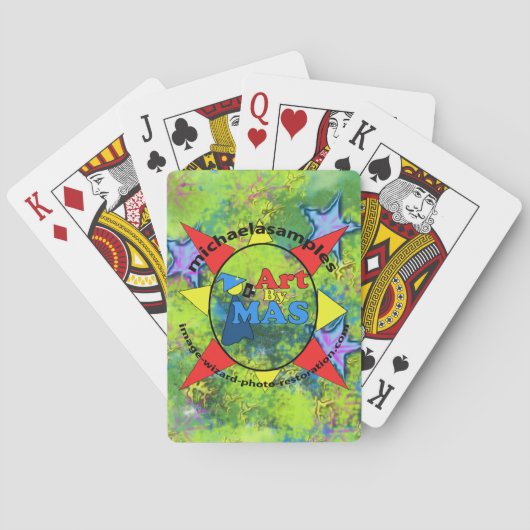Logo Art By MAS sur les cartes à jouer (dos)