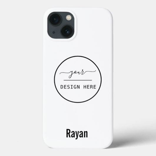 Logo/Art /Photo, Nom, coque iphone blanc (Verso)