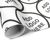 Logo Art Slogan Aangepaste foto Creëer Cadeaupapier (Rol Hoek)