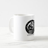 Logo artistique tasse de café noir et blanc (Devant gauche)