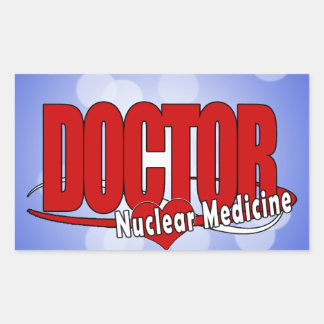 LOGO ARTS NUCLEAIRE GENEESMIDDELEN RECHTHOEKIGE STICKER
