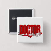 LOGO ARTS PATHOLOGIST VIERKANTE BUTTON 5,1 CM (Voorkant /achterkant)