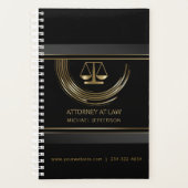 Logo Attorney of Law - Black and Gold Planner (Voorkant)