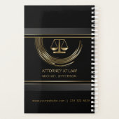 Logo Attorney of Law - Black and Gold Planner (Achterkant)