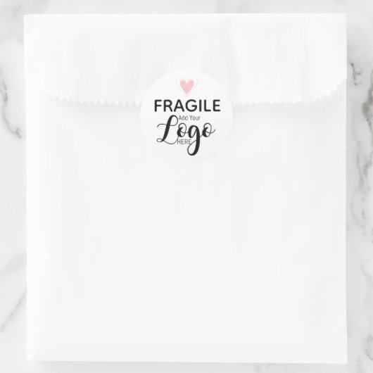 Logo autocollant fragile (Sac)