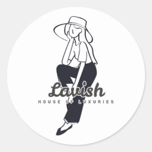 Logo autocollant Maison De Luxe Élégante Fille de