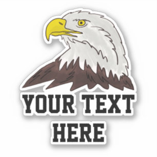 Logo autocollant vinyle de la tête d'aigle chauve