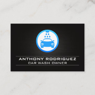 Logo Autowasserij Water Spuit Visitekaartje