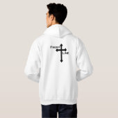 Logo (avant/arrière) de blanc de sweat - shirt à (Dos entier)