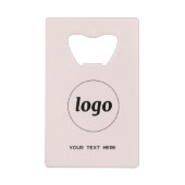Logo Avec Texte Code QR Business Blush Pink (Devant)