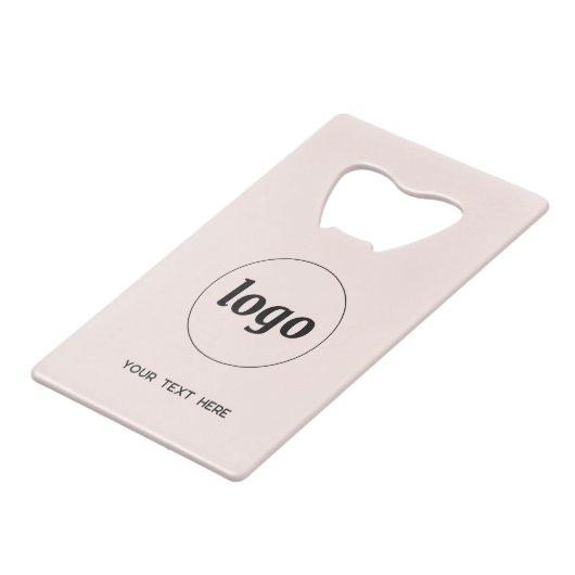 Logo Avec Texte Code QR Business Blush Pink (Devant Angle)