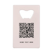 Logo Avec Texte Code QR Business Blush Pink (Dos)