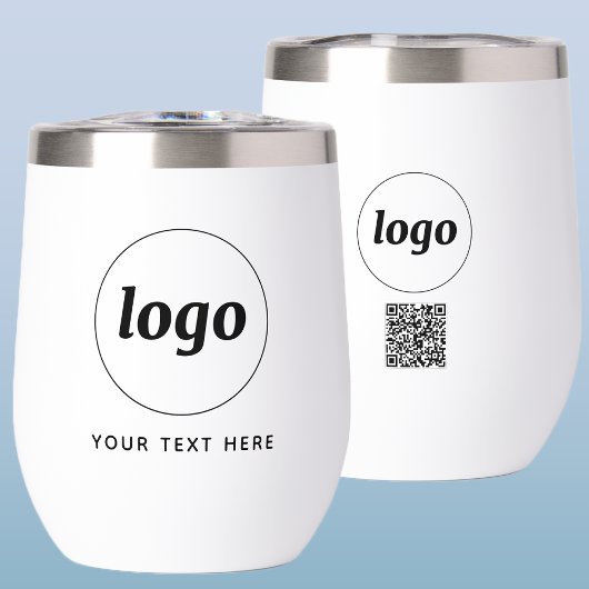 Logo avec texte et code QR Promotion professionnel