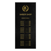 Logo barber shop or noir service menu (Devant)