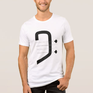 logo bas clef & gitaar Tri-Blend shirt