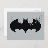 Logo Batman Classique Dissolé Dans Carte Postale B (Devant / Derrière)