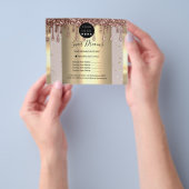 Logo Beauty Makeup Nagels Prijslijst Roos SPA Flyer (Hand)