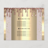 Logo Beauty Makeup Nagels Prijslijst Roos SPA Flyer (Achterkant)