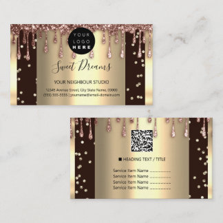 Logo Beauty Makeup Nails Drift SPA QR Code Visitekaartje