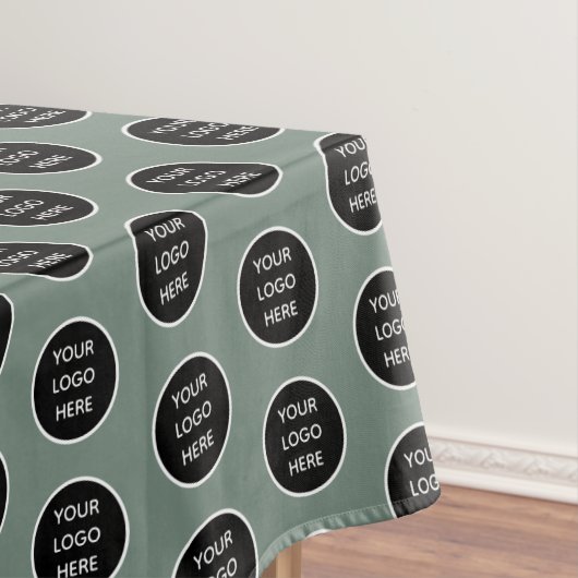 Logo Bedrijf Sage Green Business Promotie Tafelkleed (Voorbeeld)