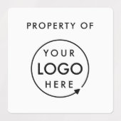 Logo bedrijfseigendom | Zakelijke asset-laptop Labels (Design 2)