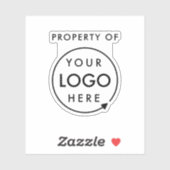 Logo bedrijfseigendom | Zakelijke asset-laptop Sticker (Vel)