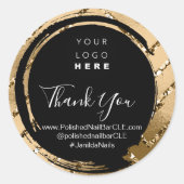 Logo bedrijfsnaam Hartelijk dank voor uw Shoping G Ronde Sticker (Voorkant)