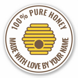 logo Beehive miel de fabrication des stickers de v