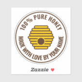 logo Beehive miel de fabrication des stickers de v (Feuille)