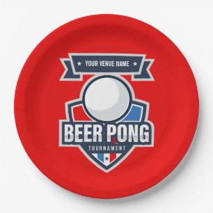 Logo Beer Pong Tournament Papieren Bordje