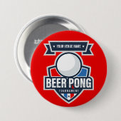 Logo  Beer Pong Tournament Ronde Button 7,6 Cm (Voorkant /achterkant)