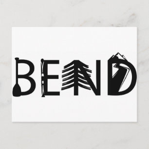 Logo "Bend Oregon Outdoor Activity Letters" Briefkaart