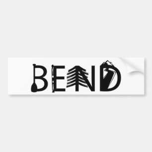 Logo "Bend Oregon Outdoor Activity Letters" Bumpersticker