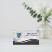 Logo Beveiligingsschild | Visitekaartje van metale (Staand voorkant)