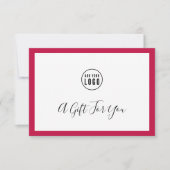 Logo bewerkbaar rand kleurcadeaucertificaat toevoe (Voorkant)