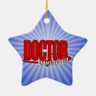 LOGO BIG RED DOCTOR Endocrinoloog Keramisch Ornament