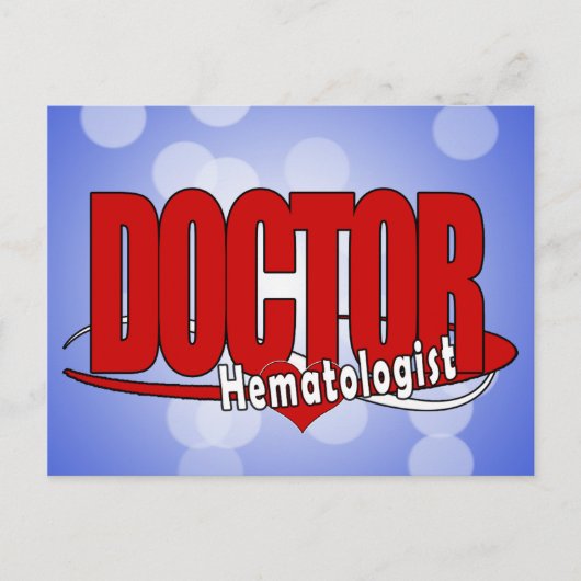 LOGO BIG RED DOCTOR Hematologist Briefkaart (Voorkant)