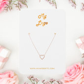 Logo bijoux d'oreille en or blanc carte d'affichag