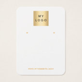 Logo bijoux d'oreille en or blanc photo QR afficha (Devant)