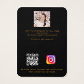 Logo bijoux d'oreille en or noir photo QR affichag (Dos)