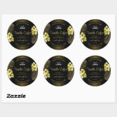 Logo Black Brown Étiquette Gold Hawaii Flowers (Feuille)