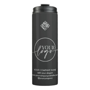 Logo Black Business QR CODE Corporate Marketing Thermosbeker